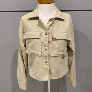 Cream Corduroy Chore Jacket size Small